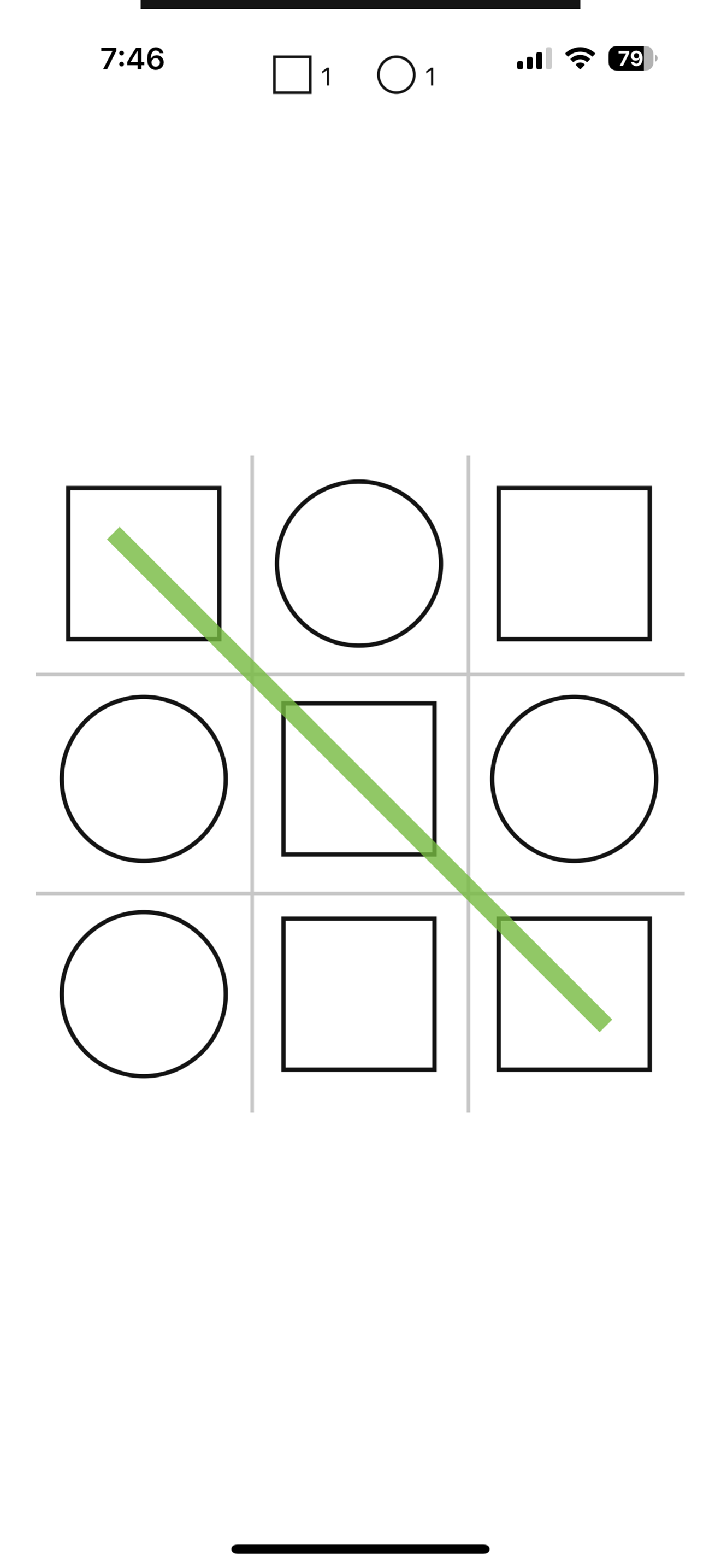 Tic Tac Toe game in action